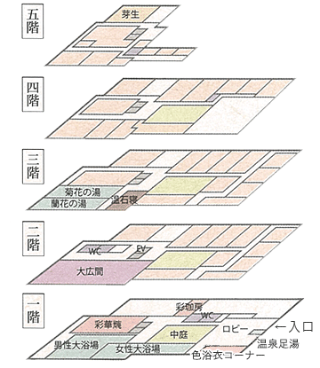 フロアマップ：彩華の宿 多々見